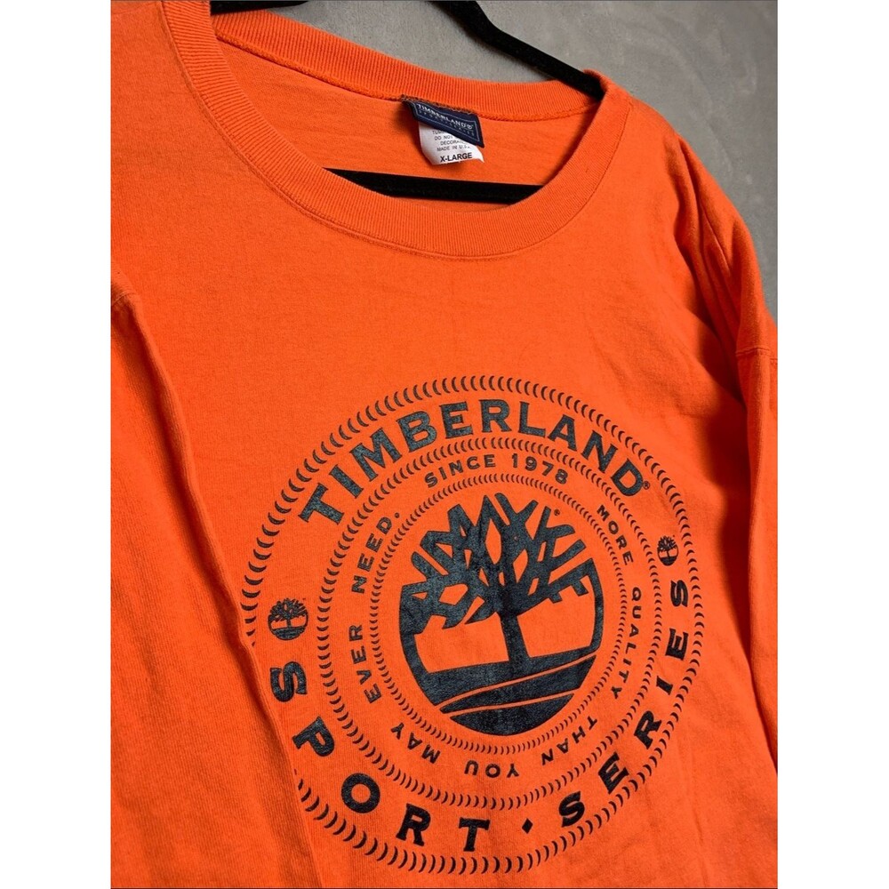 TIMBERLAND | XL Men SHORT SLEEVE T SHIRT | ORANGE 1996 90S Y2K